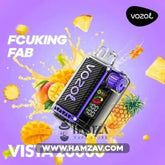 Vozol Disposable Vista 20000 Puffs Fcuking Fab - فوزول فيستا ديسبوزابل مانجو اناناس ساقع 20000 / 5% SaltNic Disposable